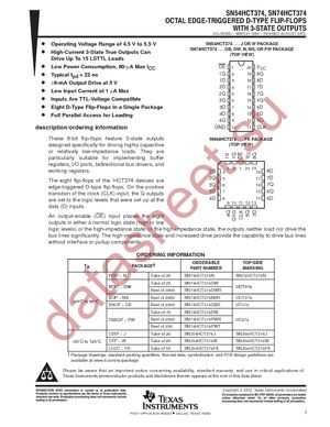 SN74HCT374DWRE4 datasheet  